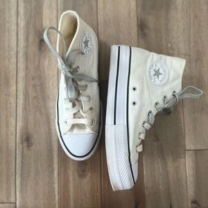 Converse High-Top Sneakers in Cream